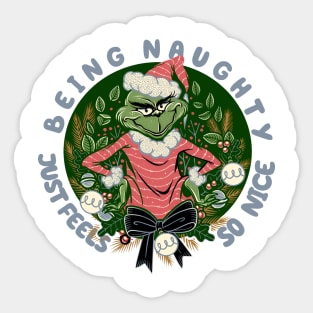 Naughty Grinch Sticker